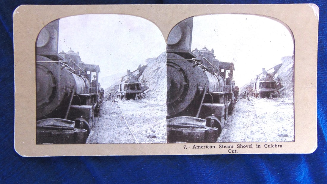 Steam Shovel - Panama (Construction Period): American Steam Shovel in Culebra Cut - Panama (Construction Period) In the 1880s, France, led by Ferdinand de Lesseps (who built the Suez Canal), began construction on a sea-level canal. This effort w