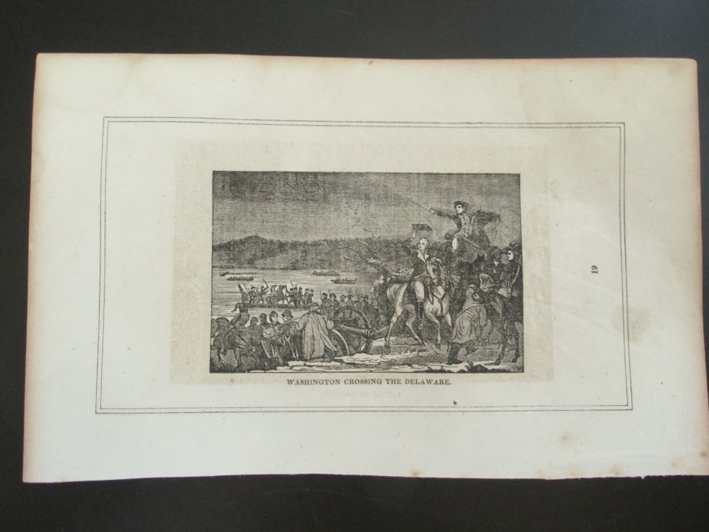 Early Engraving of Washington Crossing Delaware (1 of 4)