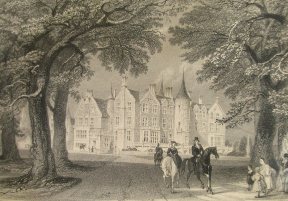 Tyninghame House Haddington - Scotland: Tyninghame House Haddington - The Seat of the Earl of Haddington Artist: Thomas Allom Print Type: Engraved Date: 1839 Publisher: George Virtue