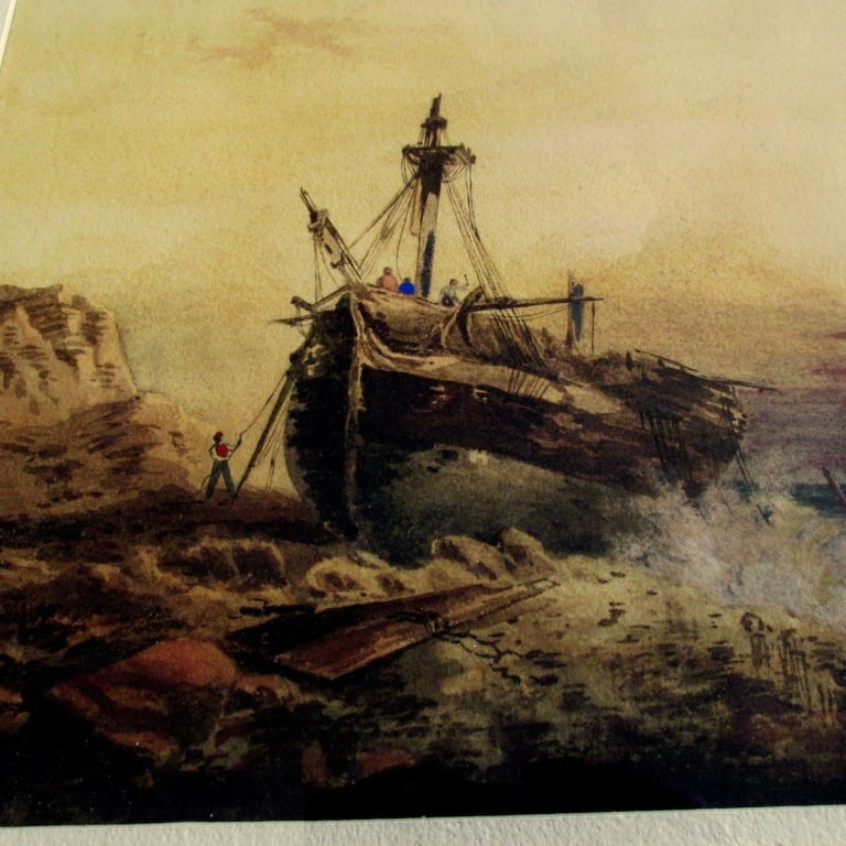 Shipwreck -  Alfred Herbert (English, 1820-1861)