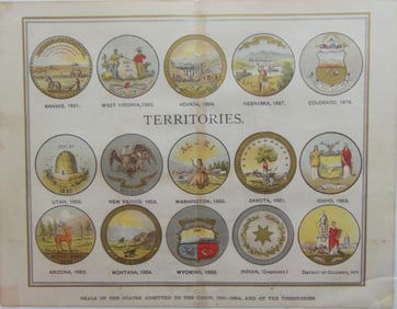 Seals of the States 1861 - 1864 & Territories