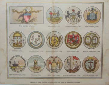Seals of the States of the 13 Original States