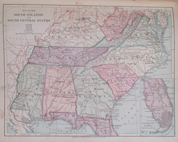 Map of the South Atlantic & Central States