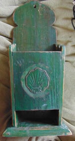 18th Century Hanging Painted Pipe Box