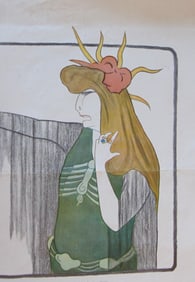 Sarah Bernhardt in Her performance as Medea - 1899