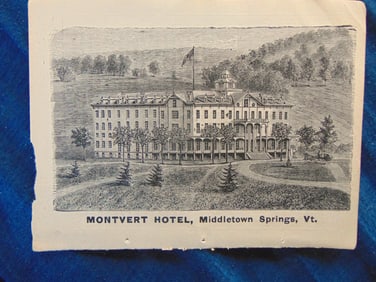 Montvert Hotel - Middletown Springs VT 1875