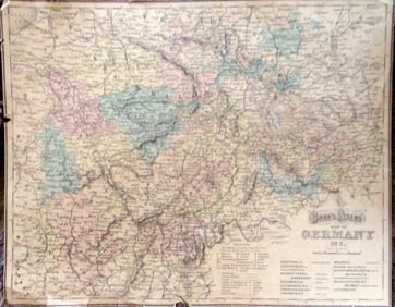 Hand colored Map Germany