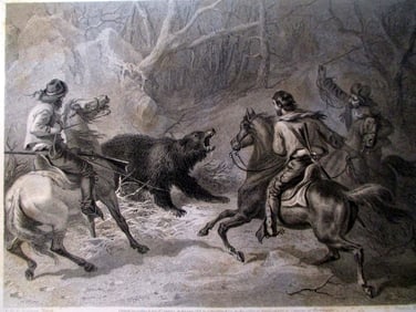 Native Californians - Lassoing Bear