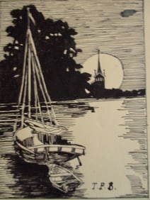 Schooner In The Moonlight