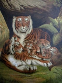 Tiger - Louis Prang Chromolithograph