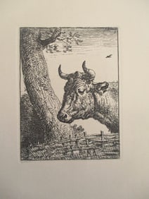 Cow By Tree - Etching Boland/Bartsch