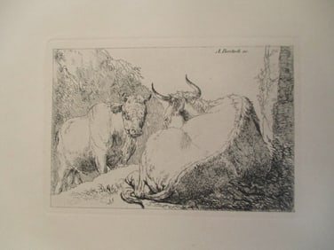 Cattle in Repose - Etching Boland/Bartsch