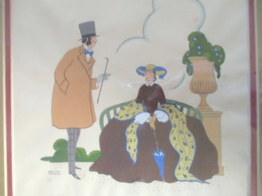 Edouard Halouze (French) Gentleman & Lady