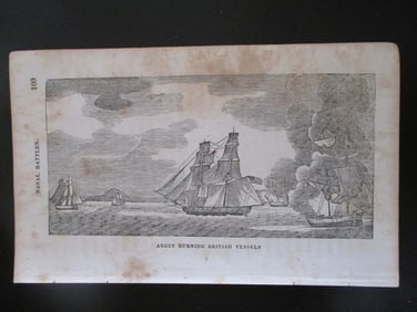 Argus Burning - British Vessels