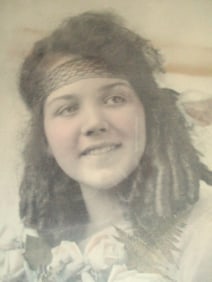 Curly Locks Tinted Photograph 1940's