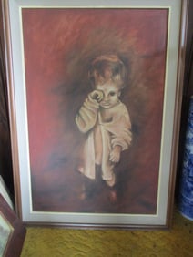 With A Tear In His Eye (American 20th Century)