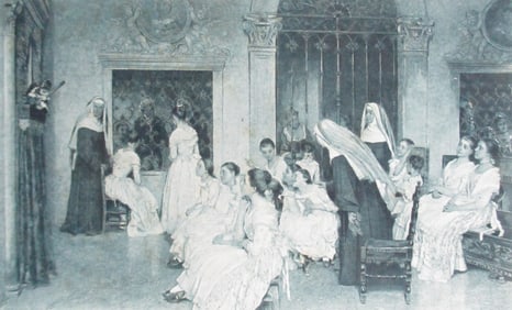 Convent Scene In Venice - Eugene de Blaas