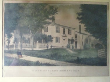 A New England Homestead - Nathaniel Currier