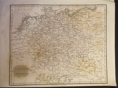 Early Map Germany Divided In Circles