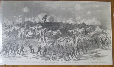 Explosion of Mine Petersburg July 1864 - Civil War