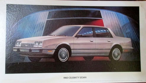 1983 Celebrity Sedan Advertising Sign