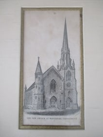 New Church At Waterbury Connecticut 1848