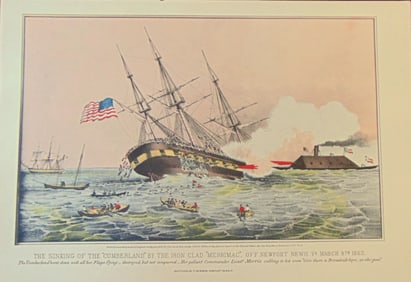 The Sinking of the Cumberland by the Merrimac