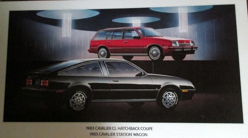 1983 Cavalier Station Wagon Advertising Sign