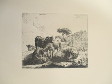 Herd of Sheep - Etching Boland/Bartsch