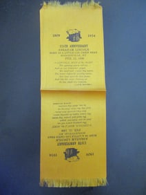 Abraham Lincoln Gold Silk Remembrance