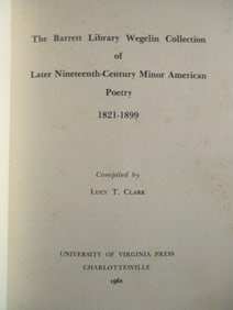 Barrett Library Wegelin Collection