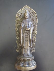 Bronze Buddha with Aureola