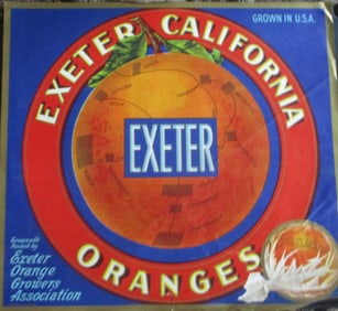 Exeter Sunkist Oranges California Advertising