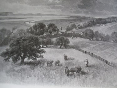 Grand Pre & Basin of Minas from Wolfville - Canada