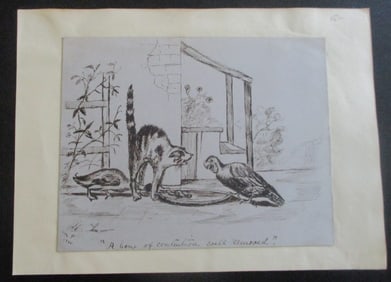 A Bone of Contention - Pen and Ink