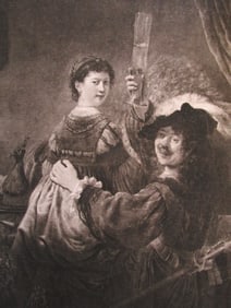 Rembrandt and Saskia - Rembrandt Van Rijn