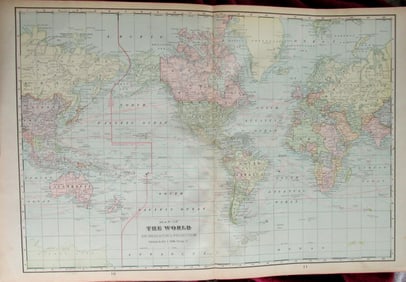 Map of the World on Mercator's Projection