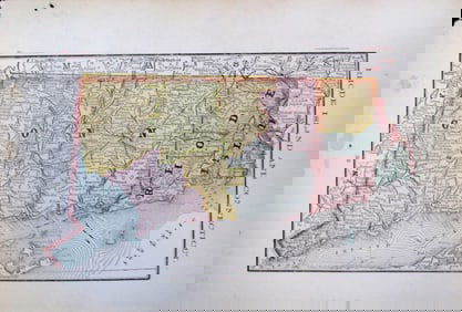 Map of Rhode Island & Connecticut