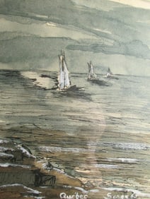 Quebec - Watercolor Gouche Signed