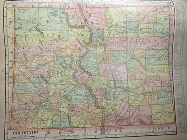 Large Map of Colorado & Minnesota
