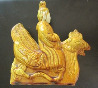 Chinese Pottery Figure or Roof Tile