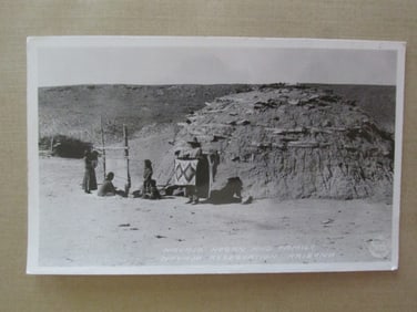 Navajo Hogan and Family Arizona