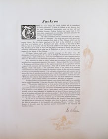 Tribute To President Andrew Jackson