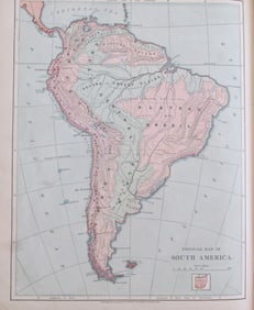 Physical Map of South America