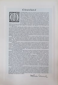 Tribute to President Grover Cleveland