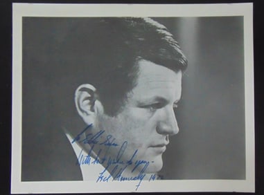 Ted Kennedy Signed Photograph 1972