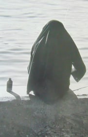 Fisherman Above an Outfall at 254th St.