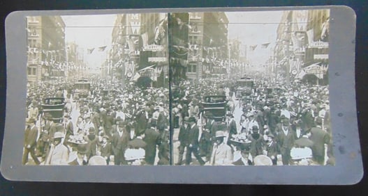 Very Crowed Street New York City Circa 1900 - 1910