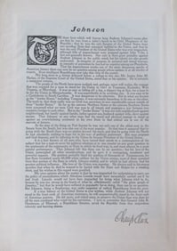 Tribute to President Andrew Johnson