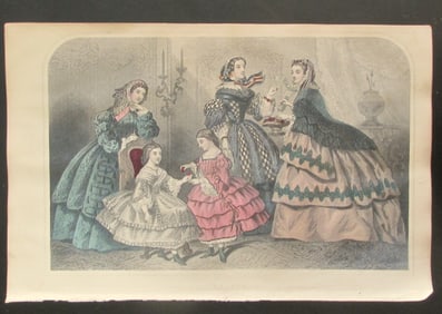 Easter - Hand colored engraving